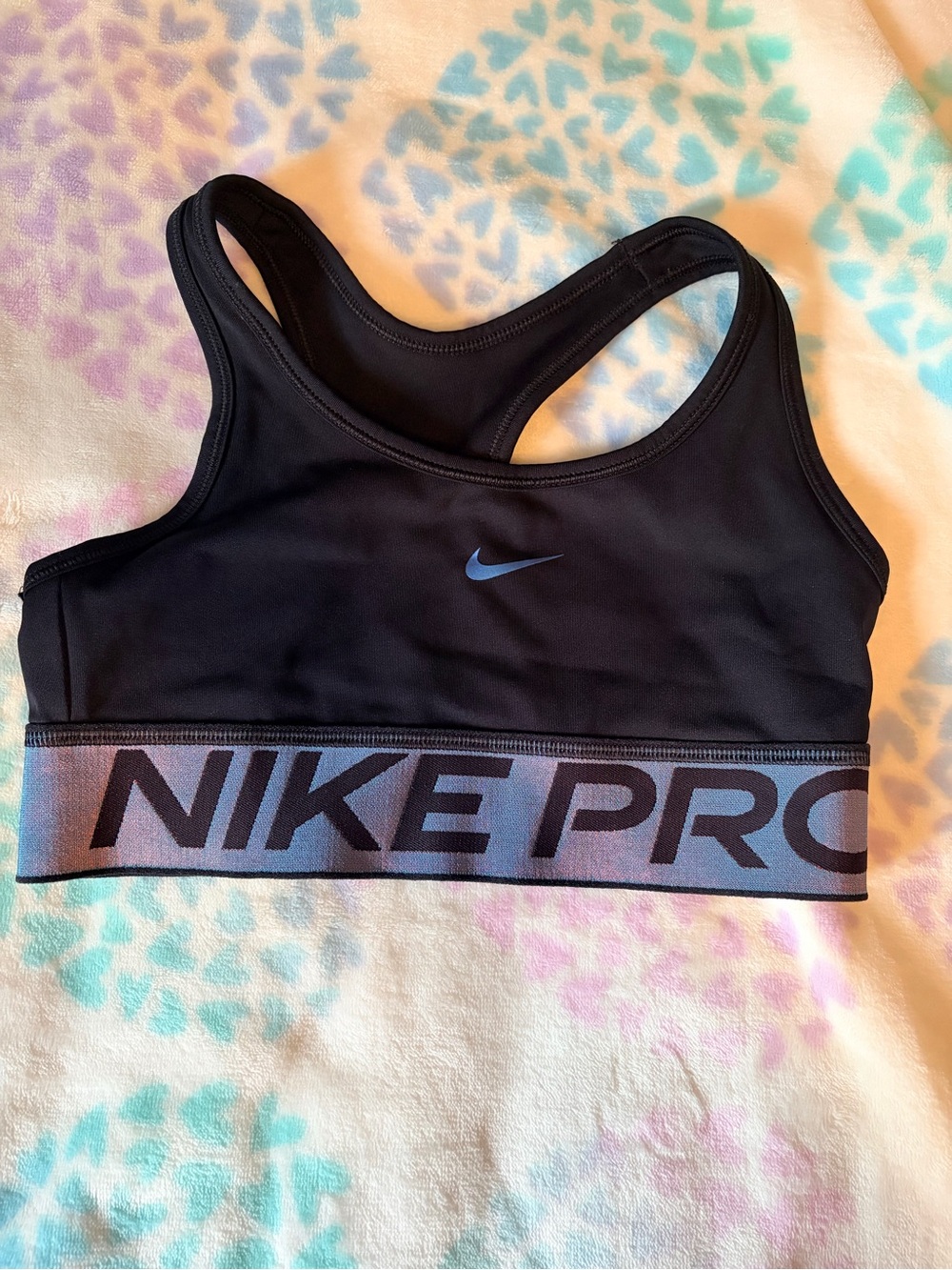 Nike Black Sports Bra with Gray Branded Elastic